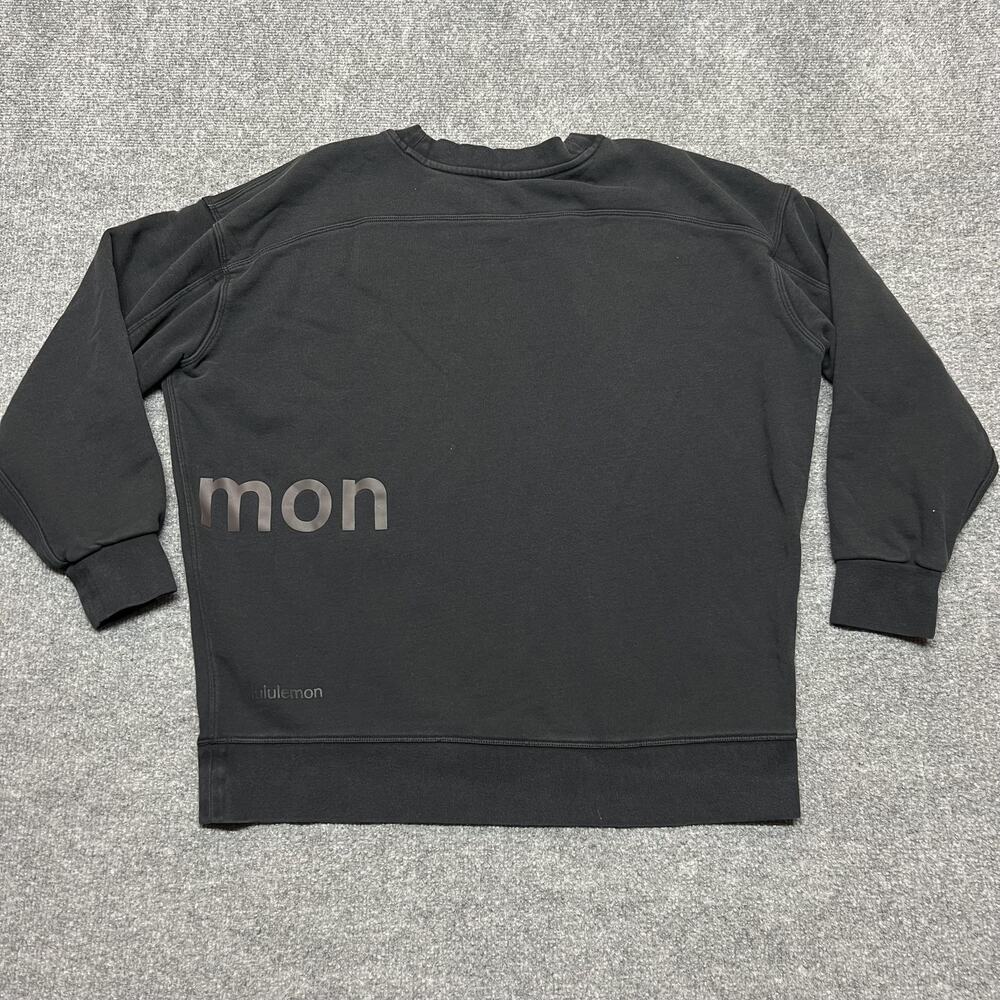 Lululemon Sweatshirt Womens 2XL Black Fleece Crewneck Breckenridge Ski Graphic - Picture 4 of 8